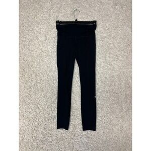 Lululemon Pants Womens 2 Black Fast 7/8 Free Yoga Leggings Pockets W5BXQS